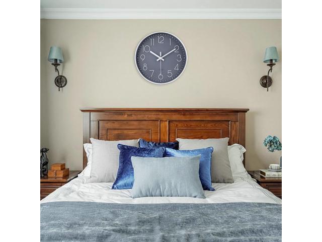 jomparis Wall Clock 12 Inch Non-Ticking Silent Battery Operated Round Wall Clock Modern Elegant Simple Style Decor Clock for...