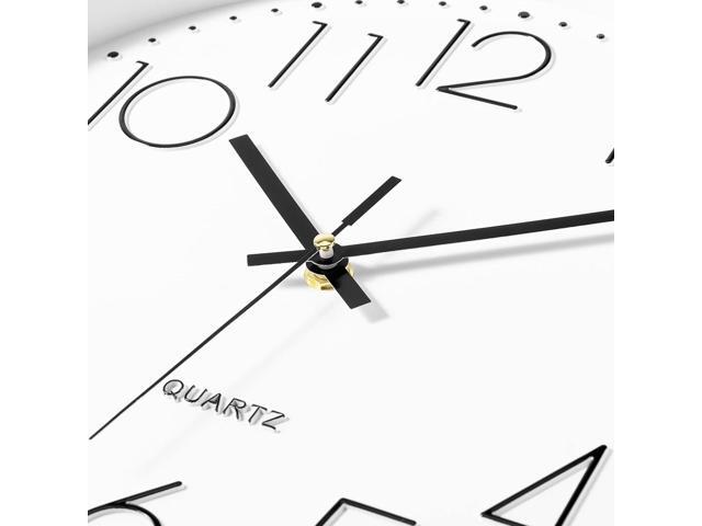 Lumuasky 4 Pack Wall Clock,12 Inch Silent Battery Operated Non Ticking Quartz Round Analog Classic Clock Modern Design for Home Office Classroom...