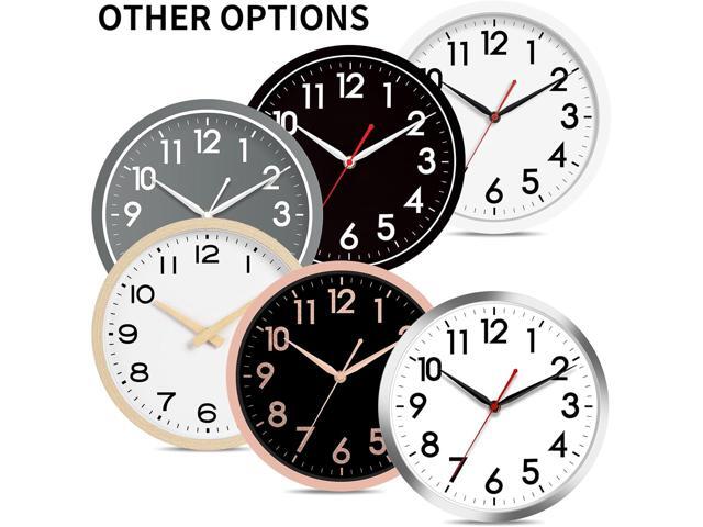 AKCISOT 14 Inch Wall Clock Silent Non-Ticking Modern Wall Clocks Battery Operated - Analog Classic Clock for Office, Home, Bathroom, Kitchen,...