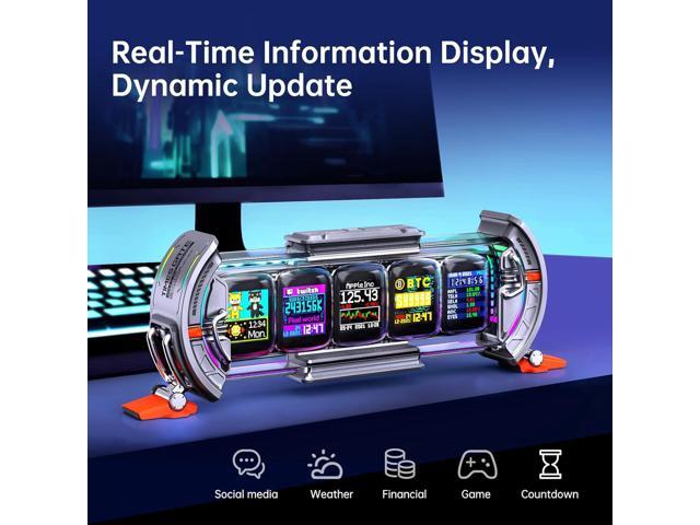 Divoom Times Gate - Cyberpunk Gaming Setup Digital Alarm Clock, Smart APP, WiFi Connect, RGB LED Display, Personalized Financial & Bitcoin...