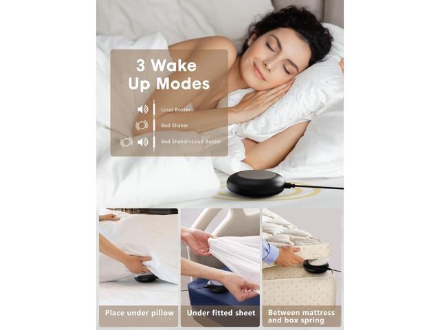 Loud Alarm Clock for Heavy Sleeper, 2 Alarms Big Display Clock with Bed Shaker for Hard of Hearing Deaf,Plug in Bedroom Mirror Clock,Phone...