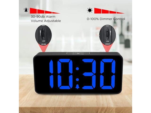 DreamSky Large Digital Alarm Clock Big Numbers for Seniors & Visually Impaired, 9 Inches Electric Clocks for Bedroom, Jumbo Display Fully Dimmable...