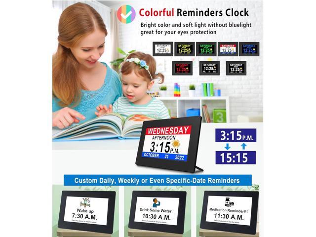 MASSII Digital Clock Voice-Talking Date and Time, 20 Alarms Custom Reminder, Large Numbers, Auto DST, Night Dimmer, Sleep Trainer Calendar Clock...