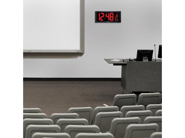 AcuRite 75100C 18-Inch Large Led Clock with Indoor Temperature