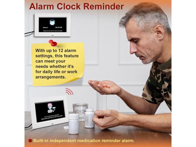 AINFTIME DST Digital Clock with Date and Day of Week for Elderly-12 Alarms Medication Reminder Dementia Alzheimers Clock Calendar with Extra Large...