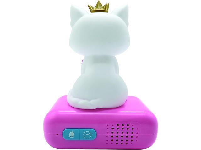 LEXiBOOK - Kitten Digital Alarm Clock for Kids with Night Light Snooze, Childrens Clock, Luminous Cat, White and Pink Colours - RL800KT