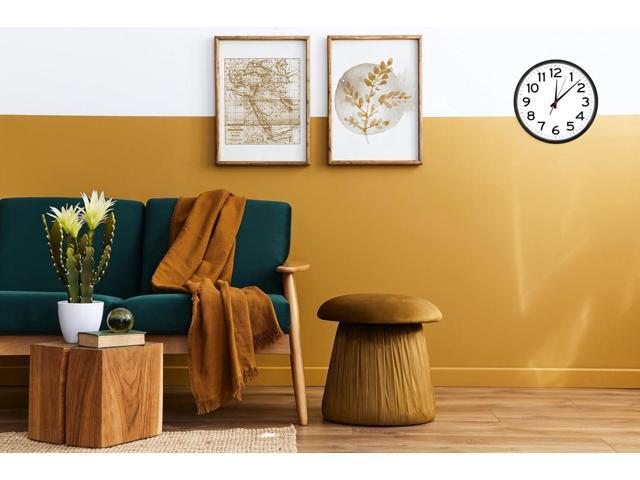 Ultimate Wall Clock 10 Inch Round Quartz Black Kitchen Office Bedroom Study Classic Indoor Outdoor Unbranded Battery...