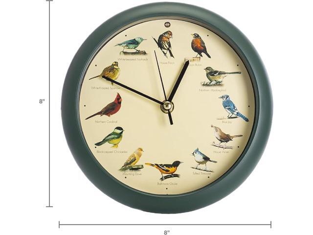 Mark Feldstein, The Original Singing Bird Clock, 8 Inch, Green