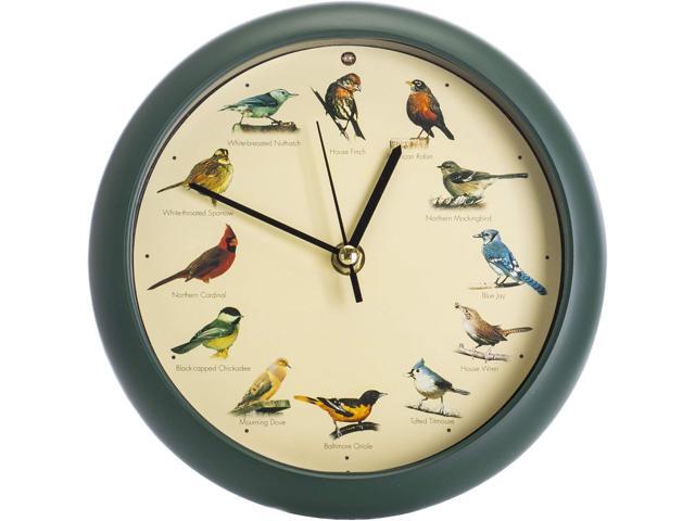 Mark Feldstein, The Original Singing Bird Clock, 8 Inch, Green