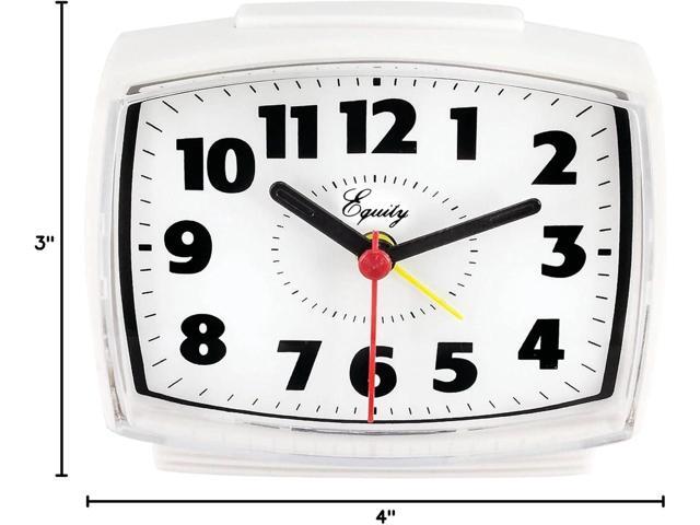 Equity 33100 Electric Silent Analog Alarm Clock with Lighted Dial