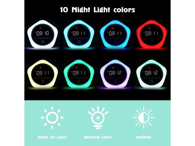 Kids Alarm Clock, Ok to Wake Clock with Green Light Red Light, Toddler Sleep Training Clock for Children