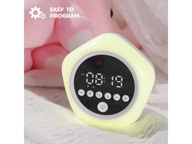 Kids Alarm Clock, Ok to Wake Clock with Green Light Red Light, Toddler Sleep Training Clock for Children