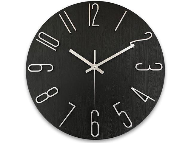 AIRUIFU Wall Clock 12 Inch Silent Non-Ticking Modern Clocks Battery Operated - Analog Small Classic for Office, Home, Bathroom, Kitchen, Bedroom,...