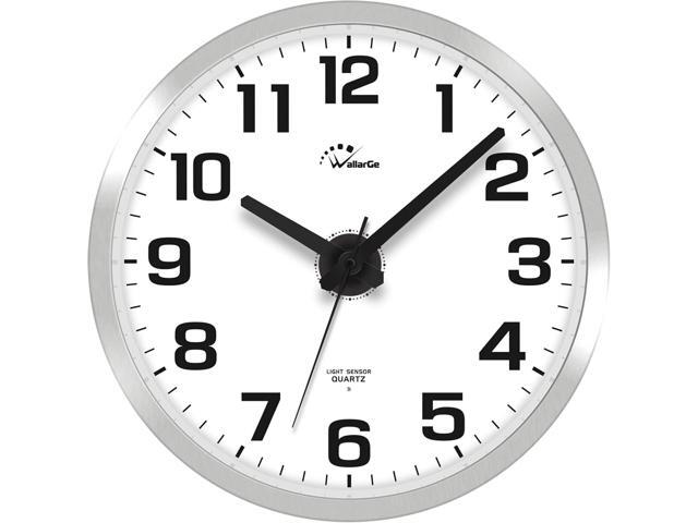 WallarGe Night Light Wall Clock for Bedroom - Silent Lighted up Wall Clock Glow in The Dark, Battery Operated Wall Clocks for Living Room/Kitchen,...