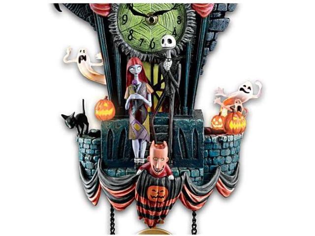The Bradford Exchange The Nightmare Before Christmas Cuckoo Clock, 21 inches, Musical, Light-Up, Limited Edition