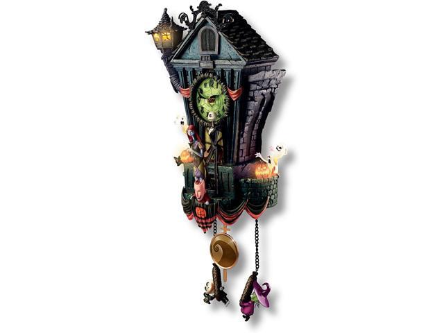 The Bradford Exchange The Nightmare Before Christmas Cuckoo Clock, 21 inches, Musical, Light-Up, Limited Edition