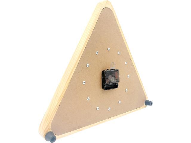 Yuanhe Billiards Pool Ball Clock - 14Inch Triangle Pool Table Cool Wall Clock with Solid Wood Frame,Great for Billiards Room,Pool Room,Game Room,Bar