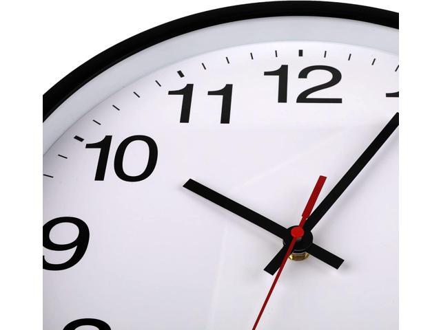 12 Inch Wall Clock, Modern Wall Clocks Battery Operated, Silent Non-Ticking Analog Classic Clock Decorative,Black