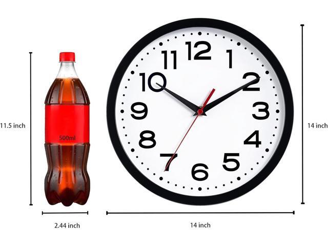 Wall Clock 14 Inch Large Silent Non-Ticking Modern Clock Battery Operated Classic Simple Minimalist Analog Decorative for Kitchen, Living...