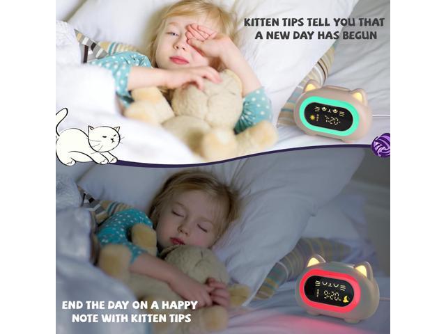 Alarm Clock for Kids, Ok to Wake Clock for Kids with Eye Protection Sleep Training Auto Off Feature 10 Night Light Dual Alarm, Kids Alarm Clock for...