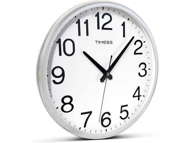 Wall Clock, 11 Inch Large Dial Non-Ticking Silent Battery Operated Quality Analog, Ultra-Quiet Movement Quartz, Timeless Stylish Clock, Ideal...