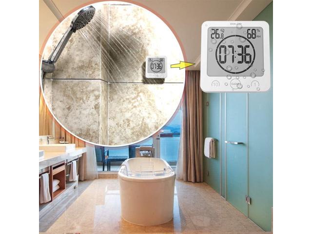 Waterproof Hanging Wall Clock Shower Timer, Large Digital Bathroom Alarm Clock for Kids, Big Visual Kitchen Cooking Countdown Timer, Bath...