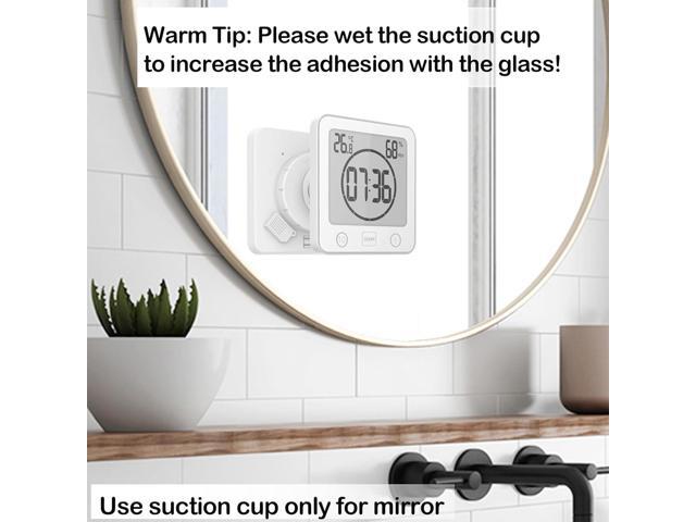 Waterproof Hanging Wall Clock Shower Timer, Large Digital Bathroom Alarm Clock for Kids, Big Visual Kitchen Cooking Countdown Timer, Bath...