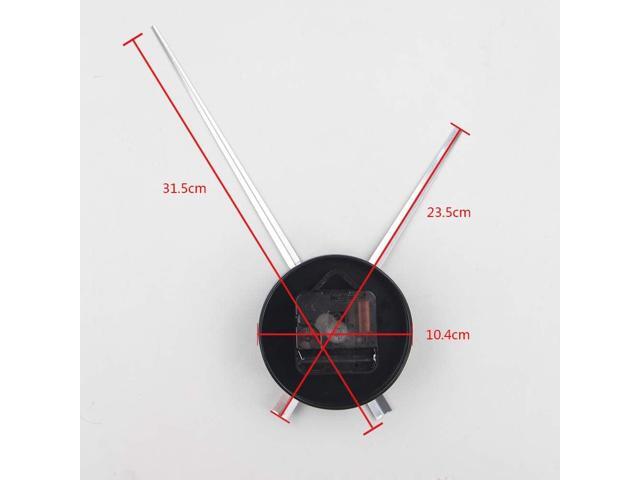 Timelike DIY Large 3D Clock Hands Wall Art Decor Quartz Clock Mechanism Accessories (Black)