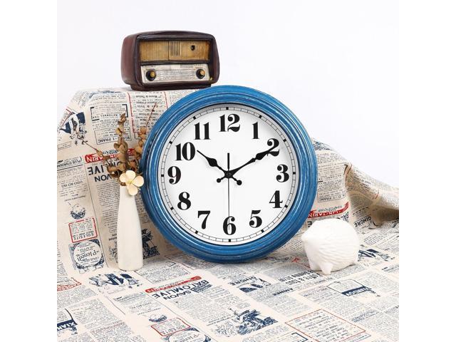 JENLYSTIME 12 Inch Retro Wall Clock Silent Non Ticking Battery Operated Movement Easy to Read Wall Clocks Decorate for Bedroom Living Room Kitchen...