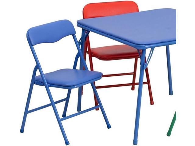Flash Furniture Mindy Kids 5-Piece set Folding Square Table and Chairs Set for Daycare and Classrooms, Children's Activity Table and Chairs Set,...