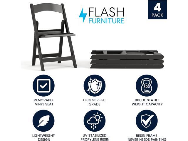Flash Furniture Hercules Series Folding Chairs for Weddings and Formal Events, Stackable Commercial Event Seats with 1,000-lb. Static Weight...