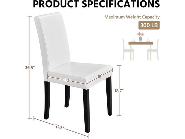 Yaheetech Dining Chairs Set of 4 PU Leather Upholstered Parsons Dining Chairs with Solid Wood Legs for Kitchen/Living Room/Restaurant, Modern...