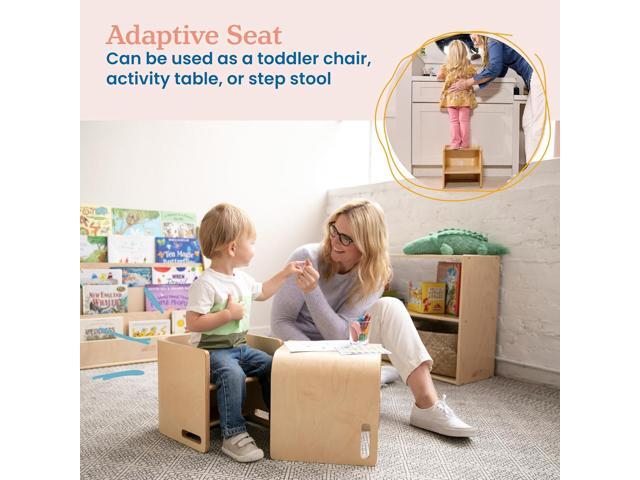 ECR4Kids Bentwood Multipurpose Cube Chair, Kids Furniture, Natural