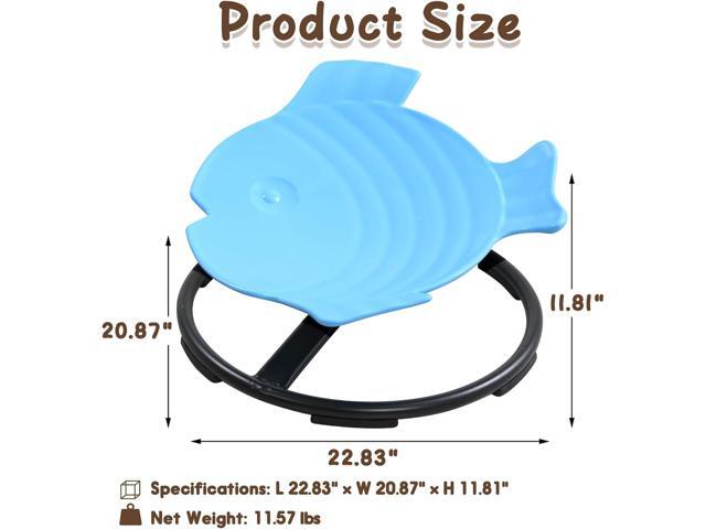 Sensory Spinning Chair for Kids with Autism & ADHD, Swivel Chair for Indoor/Outdoor Use, Sit and Spin Toys, Fish-Shaped Sensory Chairs for Autistic...