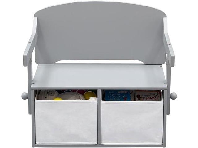 Delta Children MySize Kids Convertible Activity Bench - Greenguard Gold Certified, Grey