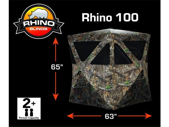 Rhino blinds R100-RTE 2 Person Hunting Ground Blind, Realtree Edge