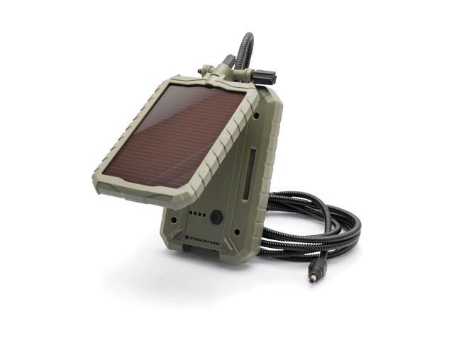 Stealth Cam Durable Sol-Pak Solar Battery Pack 12V Solar Power Panel, Rechargeable Battery & 10ft Insulated Cable Co