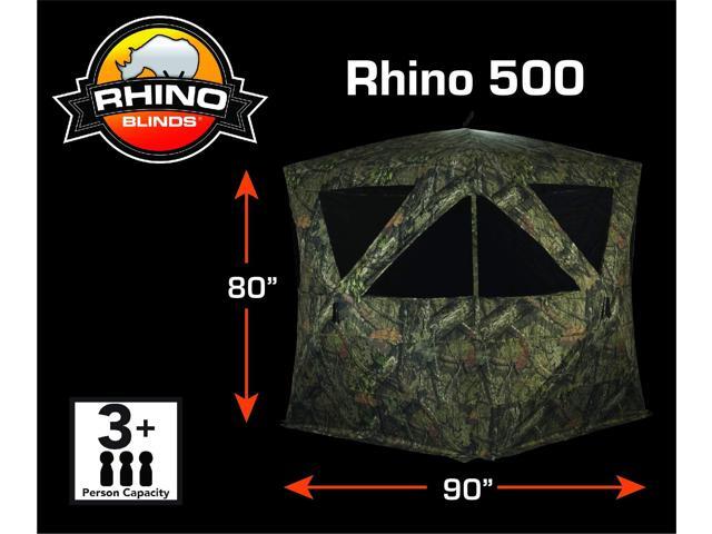 RHINO Blinds R500-MOC 3-4 Person Hunting Ground Blind, Breakup Country