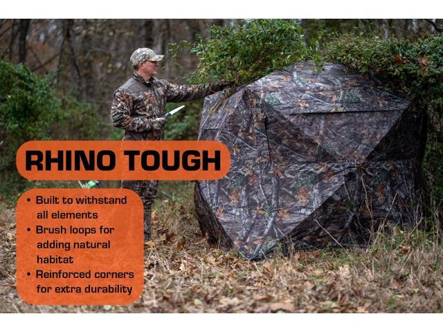 Rhino blinds R100-RTE 2 Person Hunting Ground Blind, Realtree Edge