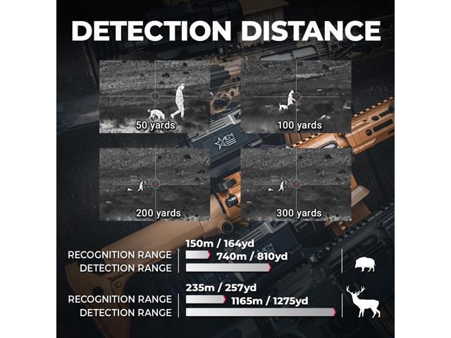 AGM Global Vision Rattler V2 19-256 Thermal Imaging Rifle Scope Thermal Scope with 950 Yards Detection Range and 2.5X Base Magnification, Thermal...