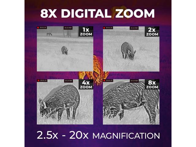 AGM Global Vision Rattler V2 19-256 Thermal Imaging Rifle Scope Thermal Scope with 950 Yards Detection Range and 2.5X Base Magnification, Thermal...