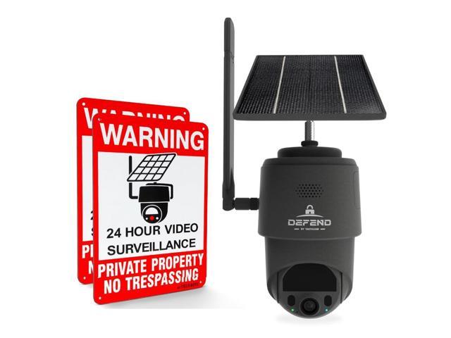 TACTACAM Defend 360 Cellular Security Camera, 4K Photos, 1080p Video, Solar + Rechargeable Battery, 360° Pan/Tilt/Zoom, LTE Cellular, Motion...
