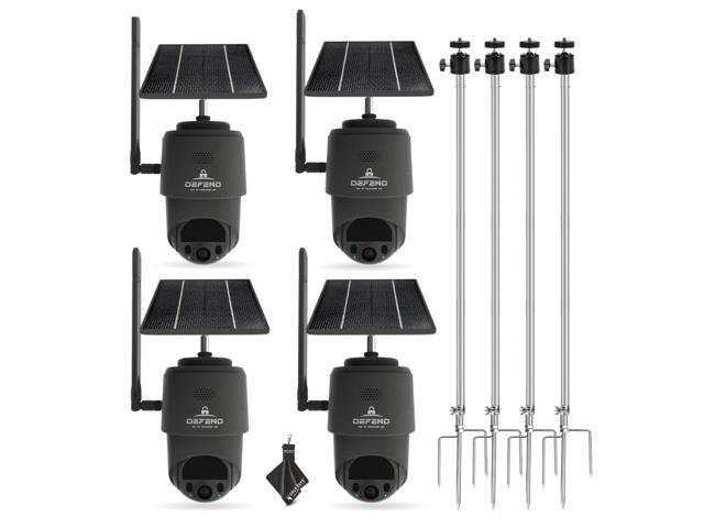 TACTACAM Defend 360 Cellular Security Camera, 4K Photos, 1080p Video, Solar + Rechargeable Battery, 360° Pan/Tilt/Zoom, LTE Cellular, Motion...