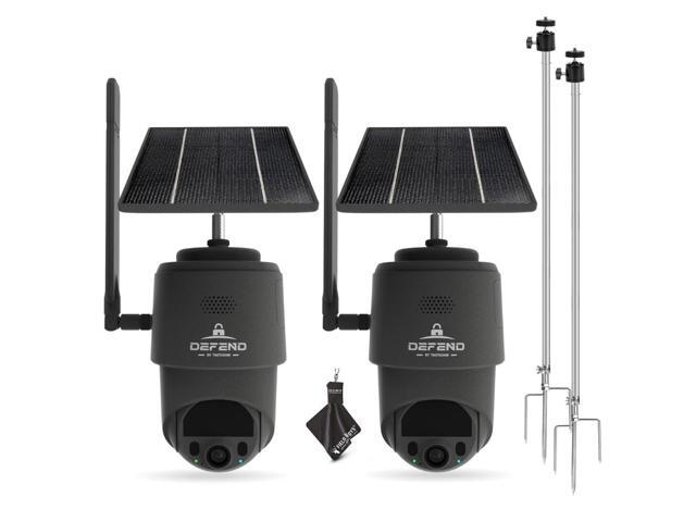 TACTACAM Defend 360 Cellular Security Camera, 4K Photos, 1080p Video, Solar + Rechargeable Battery, 360° Pan/Tilt/Zoom, LTE Cellular, Motion...
