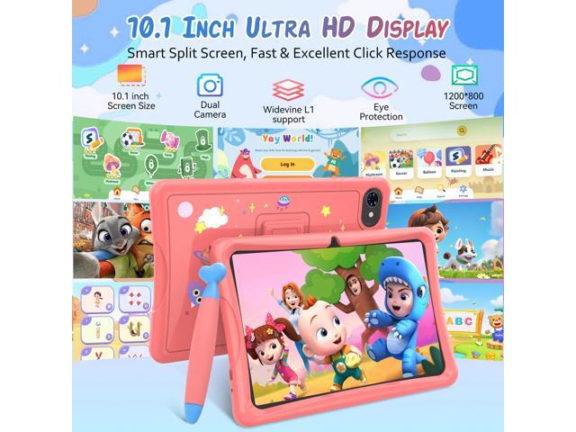 TABWEE Kids Tablet 10 inch, Android 15 Tablets for kids, Parental Control, Pre-Installed Kiddos Software & Kids Space, Includes Case and Stylus...