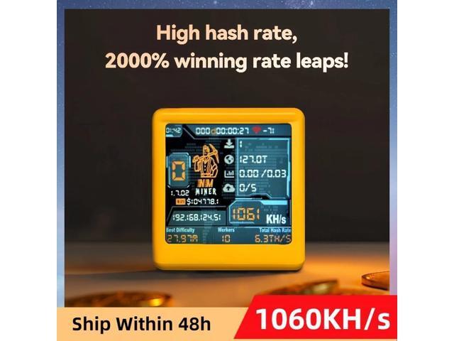 NM TV NMMiner Officail Smart TV 1060KH/s better Nerdminer v2 ESP32 BTC SOLO Lottery Miner & Smart gift home silent Desktop Clock