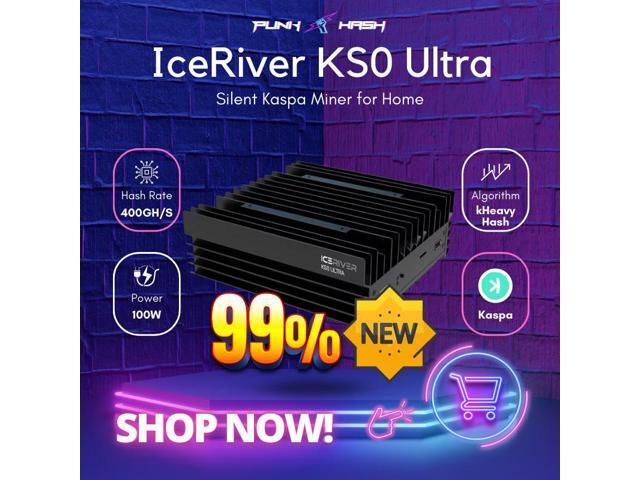 Second-hand Icerliver Spot KS0 Ultra Miner 400Gh/S Ultra-High Hashrate 100W Power Consumption for Excellent Energy Saving
