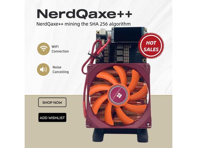 NERDQAXE++ Full Copper cooler BTC Miner 4.8TH/s Rear 90mm fan for Vreg cooling NerdMiner NerdQaxe++