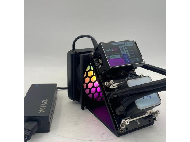 Factory Bitaxe NerdQaxe++ 4.8TH/s Bitcoin Miner with 4 BM1370 ASICs, Solo BTC 95W, 2.4G WiFi, Large Display, Open Source Water cooling