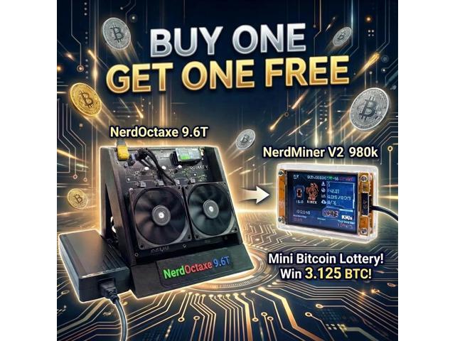 NerdOctaxe Bitcoin Miner 10TH/s 160W low power with Nerdminer V2 980k free silent home mining 8* BM1370 NerdOctaxe